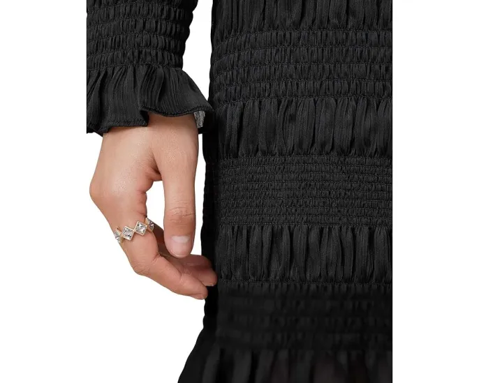 Мини-платье AllSaints Meg с плиссировкой и рюшами