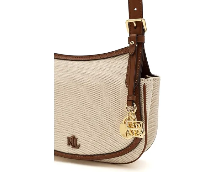 Средняя кроссбоди сумка Lauren Ralph Lauren Marcy из холста с кожаными деталями