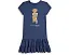 Платье хлопковое ярусное Polo Ralph Lauren с мишкой для детей