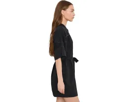 Короткое платье Luna с кружевом и поясом от Faherty