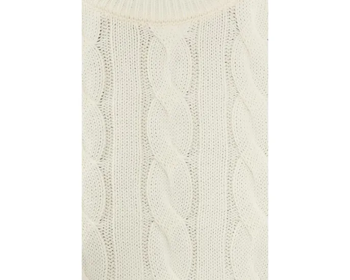 Свитер 525 america Sky Cable Crew Neck Pullover с рельефным узором и короткими рукавами