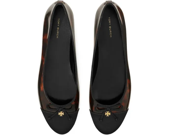 Балетки Tory Burch Cap Toe с бантом и контрастным мыском