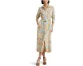 Платье-рубашка Floral Linen из льна с поясом Lauren Ralph Lauren