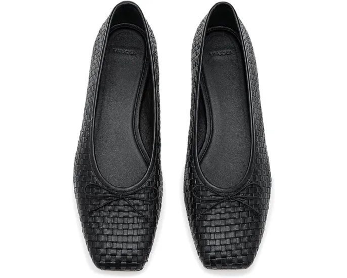 Балетки Vince Darla с плетеным верхом и квадратным носком