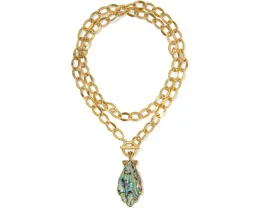 Яркое колье Kendra Alexa с подвеской-ракушкой в винтажном серебре