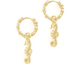 Серьги-конго Kendra Scott Seahorse с подвесками-морскими коньками