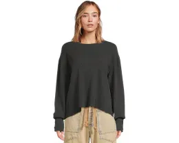 Свободный топ Lapis Cuff от Free People с вафельной текстурой и шнуровкой на манжетах