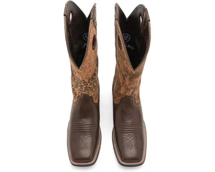 Ковбойские сапоги Ariat Round Up Ryder из натуральной кожи с узором