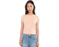 Кроп-футболка AG Jeans Sadie Crew Neck с винтажным кроем 90-х