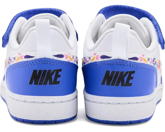 Кроссовки Nike Kids Court Borough Low FL с кожаным верхом и липучкой