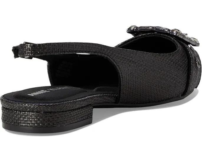 Балетки Anne Klein Kenni с открытой пяткой и кристаллом на носке