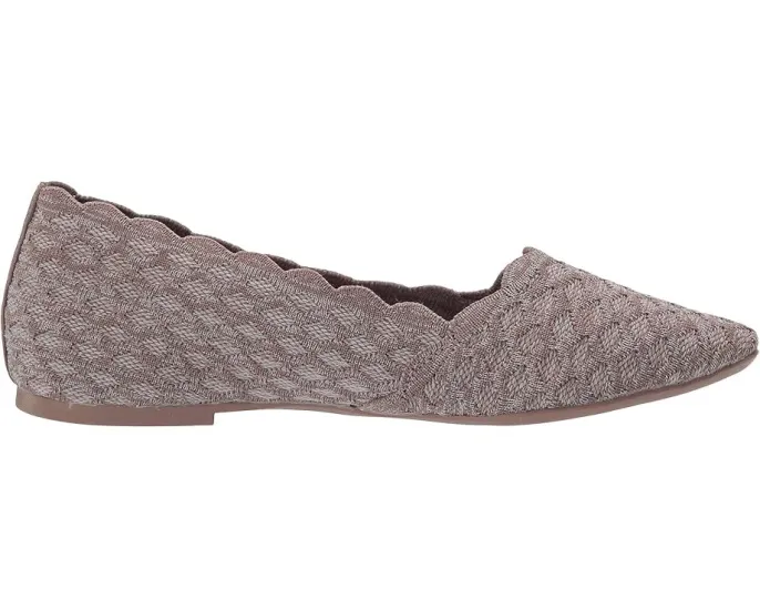 Балетки Skechers Cleo Honeycomb с вязаным верхом и стеганым краем на пенной стельке