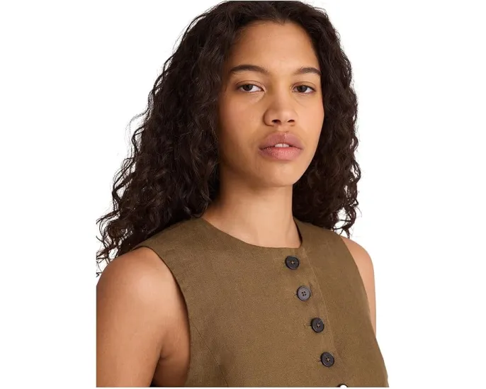 Топ Madewell Button Front из 100% льна с запахом на пуговицах