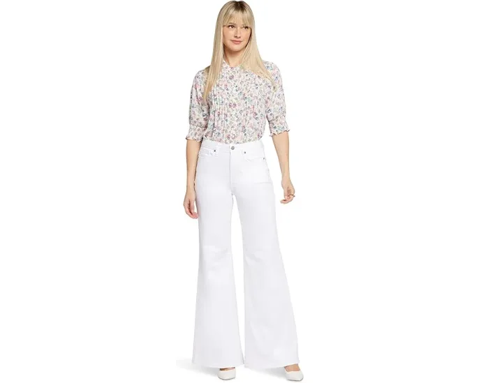 NYDJ Брюки палаццо Mia Palazzo в светлой ткани с широкими штанинами