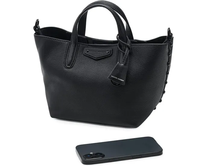 Сумка тоут Rebecca Minkoff Riley SM из соломки на цепочке