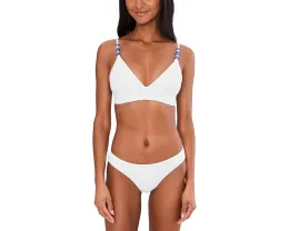 Купальник BECCA Modern Edge Halter с высоким воротом и съемными чашками
