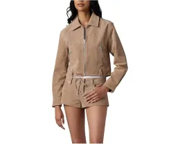 Косуха Blank NYC Latte Frappe из натуральной замши с молниями