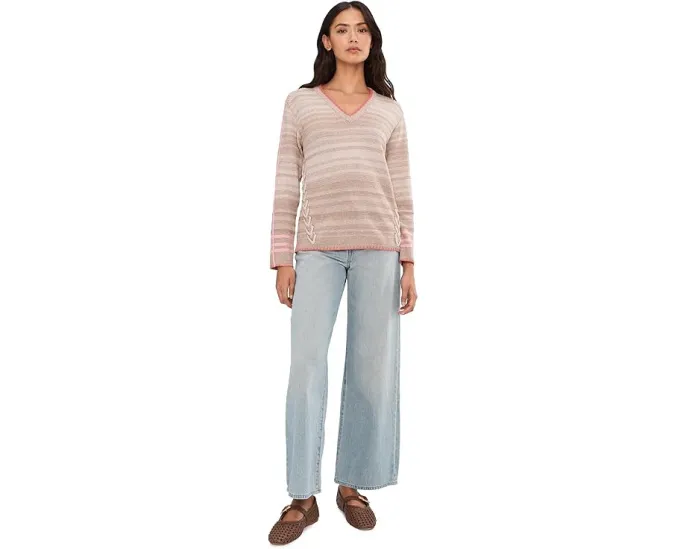 Свитер NIC+ZOE Stitched Layers со строчкой и полосками из переработанного полиэстера