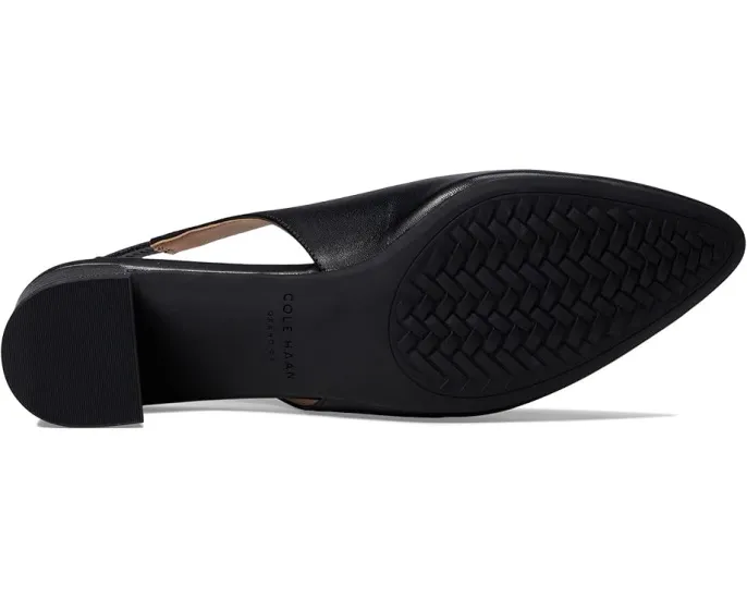 Лодочки The Go-To Slingback Pump 45 мм на устойчивом каблуке с леопардовым принтом от Cole Haan