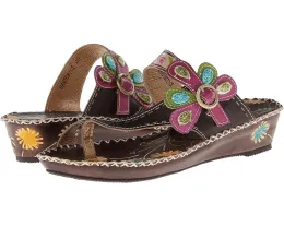 Сандалии L'Artiste by Spring Step Santorini с декоративными камнями и ручной росписью