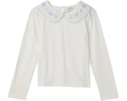Блузка Janie and Jack с воротником на пуговицах и вышивкой ришелье