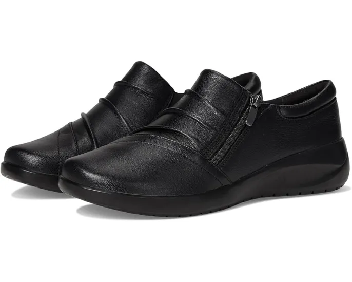 Туфли Clarks Kaetlyn Mila из шоколадной кожи с боковой молнией