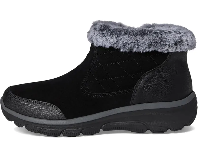 SKECHERS Easy Going ботинки без шнуровки с стеганым голенищем и искусственным мехом