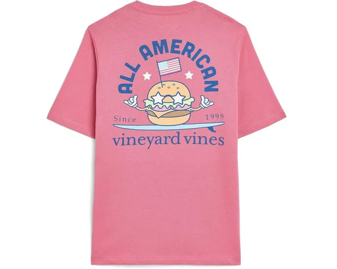 Детская футболка Vineyard Vines All American Burger с коротким рукавом