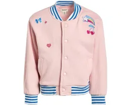 Детская бомбер-куртка Blossom Varsity Hatley розового цвета