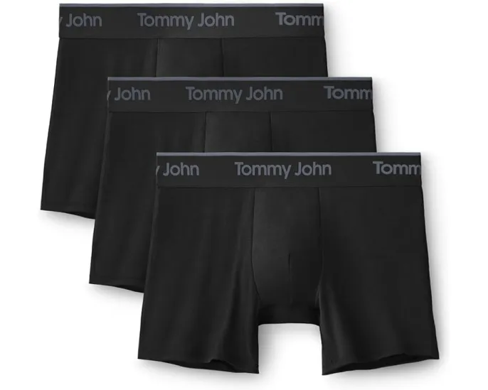 Tommy John Second Skin Modal 4 дюйма (10.16 см) боксеры 3 шт из роскошной ткани