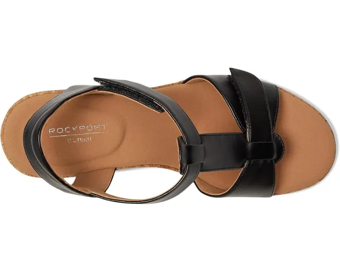 Босоножки Rockport Blanca на платформе с T-образной перемычкой и застежкой велкро