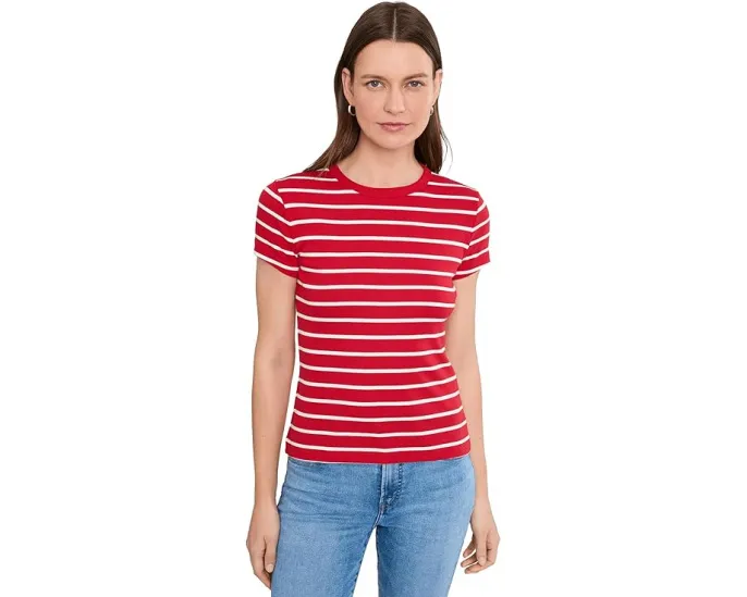 Madewell футболка Crew Neck 90s Tee в красную полоску