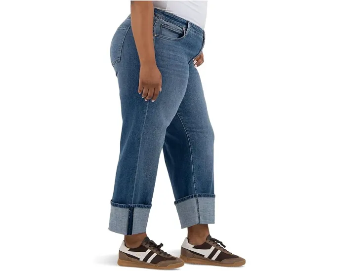 Джинсы KUT from the Kloth Plus Sienna High Rise Straight Leg с подворотом 5 дюймов