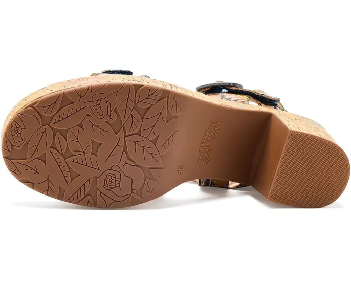 Сандалии Jess от L'Artiste by Spring Step с ручной росписью и пробковым каблуком