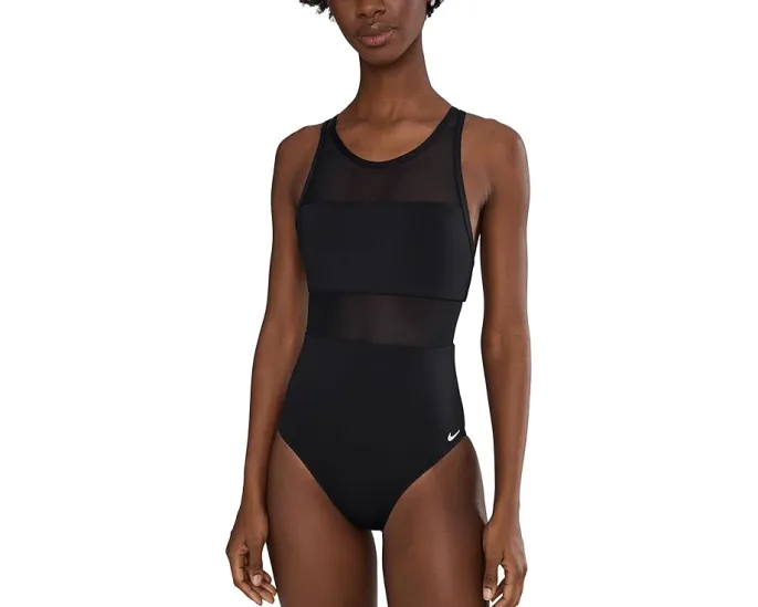 Цельный купальник Nike Mesh V Back с сетчатыми вставками
