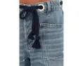 Джинсы We The Free Moxie с зауженным силуэтом и эффектом потертостей Free People