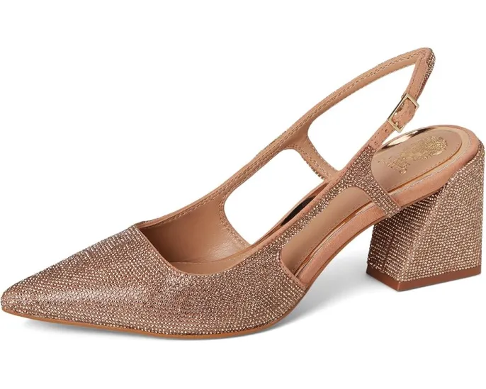 Туфли-лодочки Vince Camuto Sindreea на устойчивом каблуке с ремешком и стразами