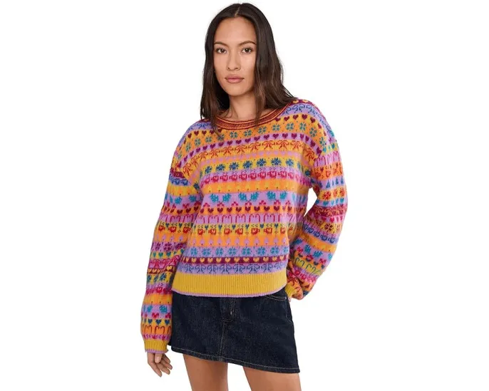 Свитер Free People Favorite Things с круглой горловиной и узором