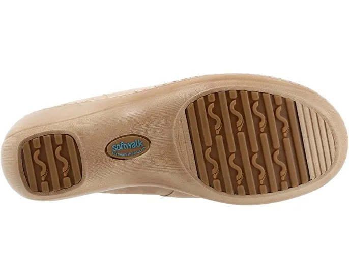 Кожаные клоги SoftWalk Madison с противоскользящей подошвой и съемной стелькой