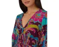 Короткое платье Adrianna Papell Printed Flounce с присборенными рукавами