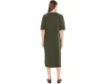 Платье Eileen Fisher миди из махры с воротником-хомутом