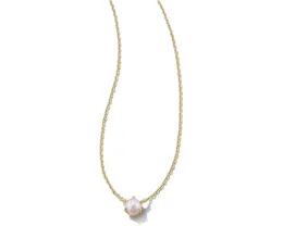 Kendra Scott кулон Ashton с жемчугом на цепочке из родированного латуни