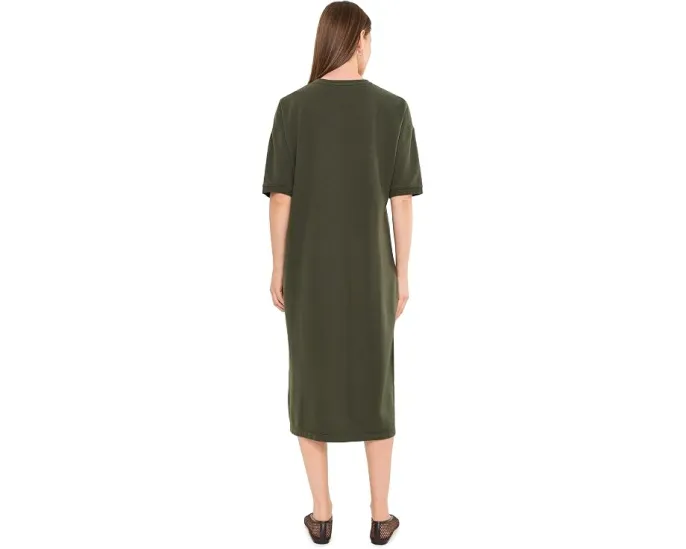 Платье Eileen Fisher миди из махры с воротником-хомутом