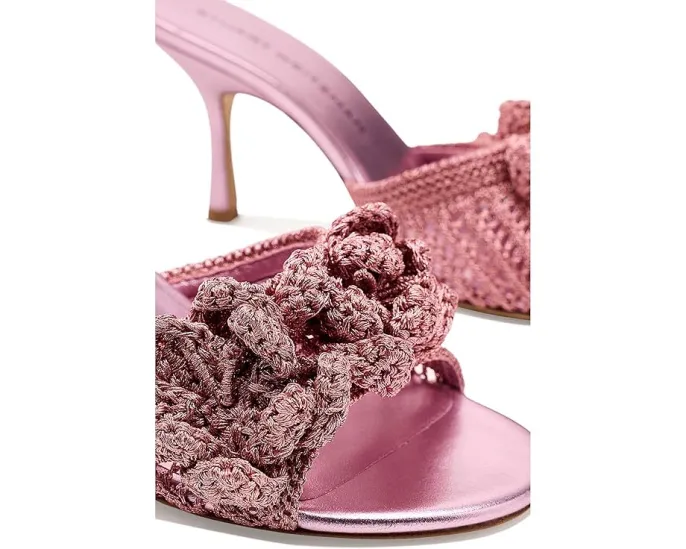 Туфли Stuart Weitzman Lotus Slide 85 с ручной вязкой и миндалевидным носком