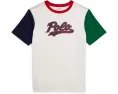 Хлопковая футболка Polo Ralph Lauren Kids с логотипом и цветными блоками для детей постарше