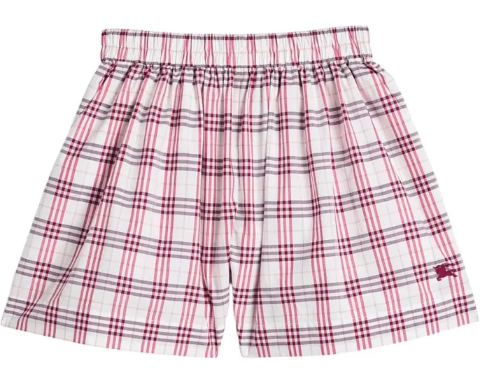 Burberry Kids Шорты Marcy с клетчатым принтом и шнурком