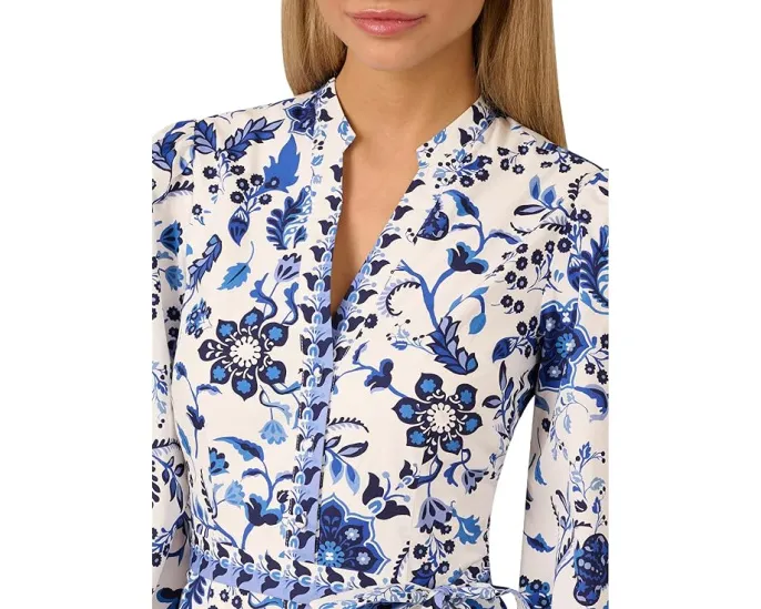 Комбинезон Adrianna Papell с принтом и завязкой спереди