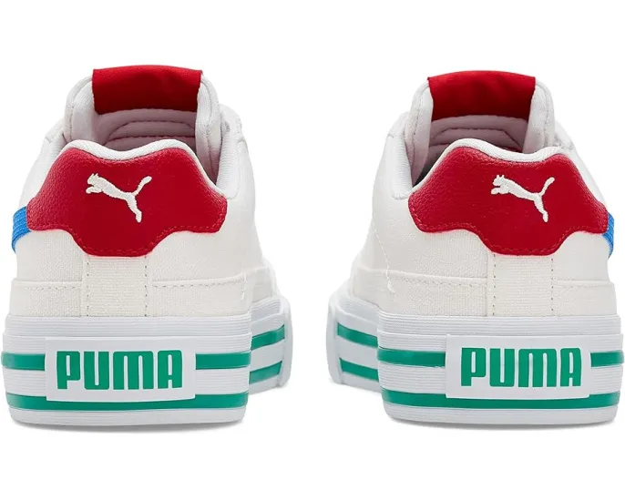 Детские кроссовки Puma Court Classic Vulc с кожаным верхом и вулканизированной подошвой
