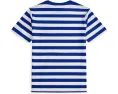Футболка Polo Ralph Lauren Kids в полоску с вышитыми логотипами Pony и Crest