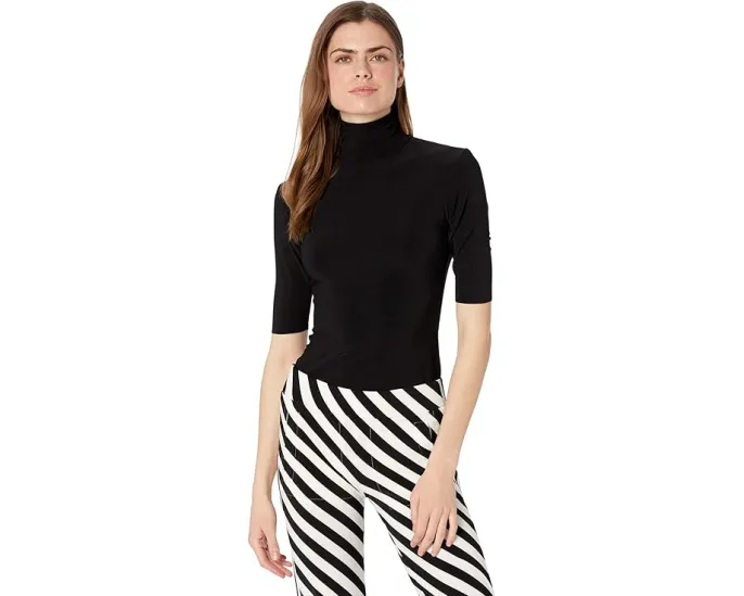 Norma Kamali водолазка с коротким рукавом приталенного кроя для многослойных образов